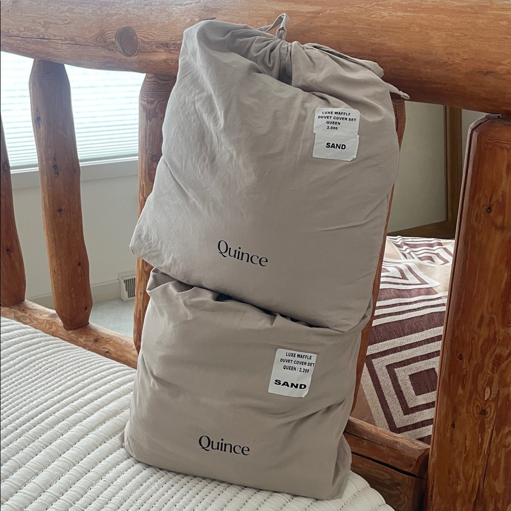 Quince Luxe Waffle Duvet Cover Set
